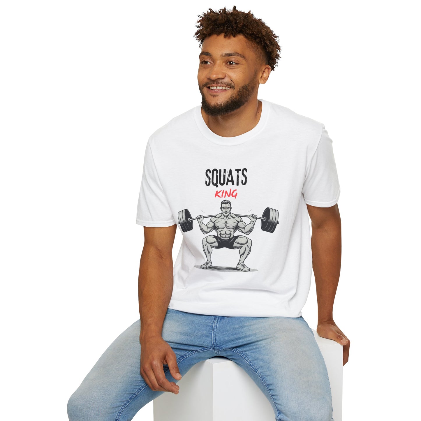 SQUATS KING – Power & Strength Gym T-Shirt