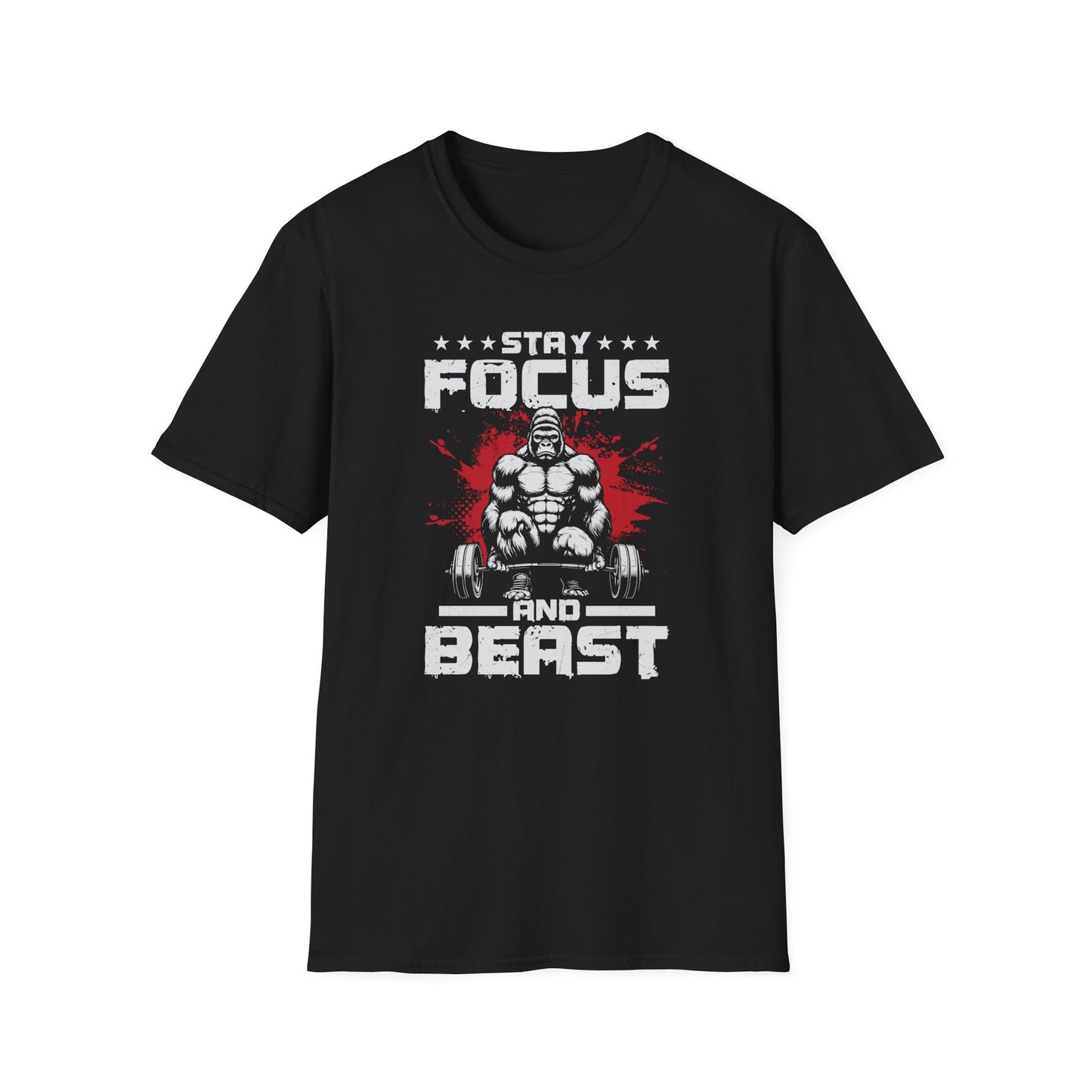 GYM T-SHIRT STAY FOCUS AND BEAST