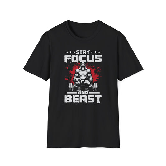 GYM T-SHIRT STAY FOCUS AND BEAST