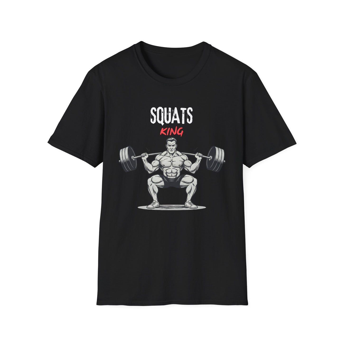 SQUATS KING – Power & Strength Gym T-Shirt