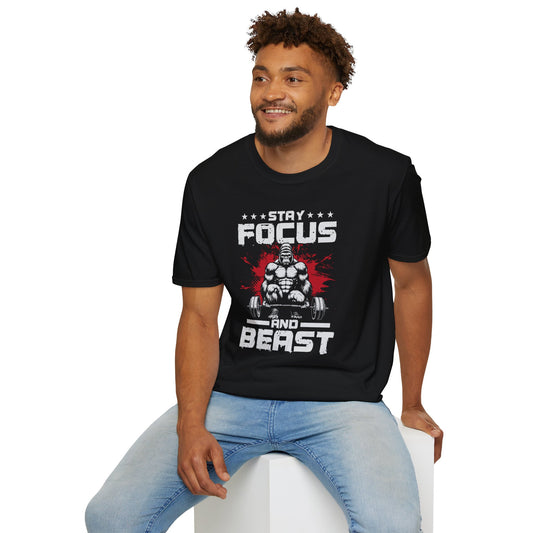 GYM T-SHIRT STAY FOCUS AND BEAST