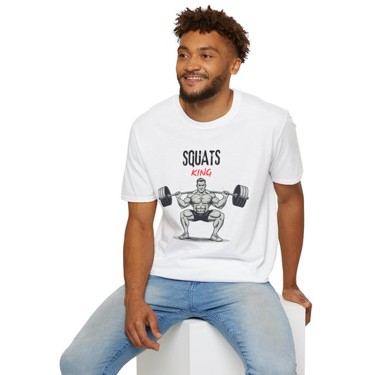 SQUATS KING – Power & Strength Gym T-Shirt