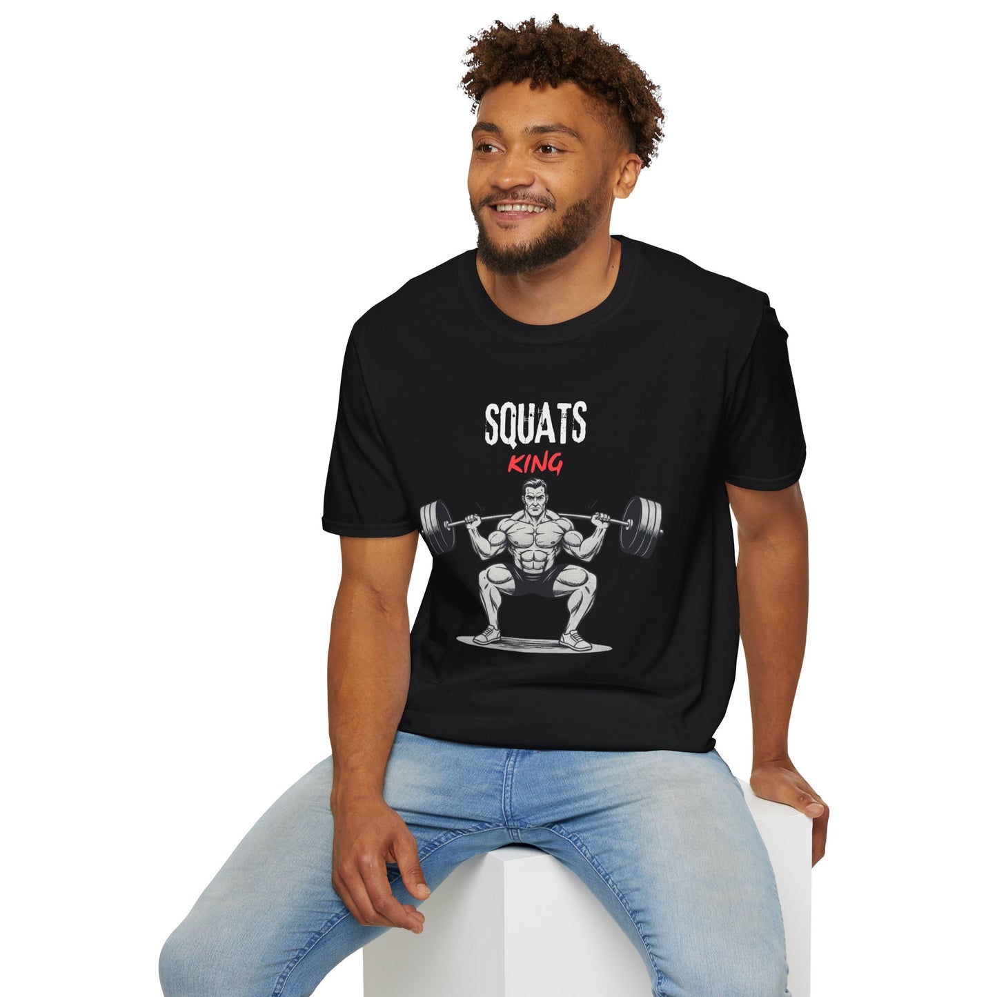 SQUATS KING – Power & Strength Gym T-Shirt